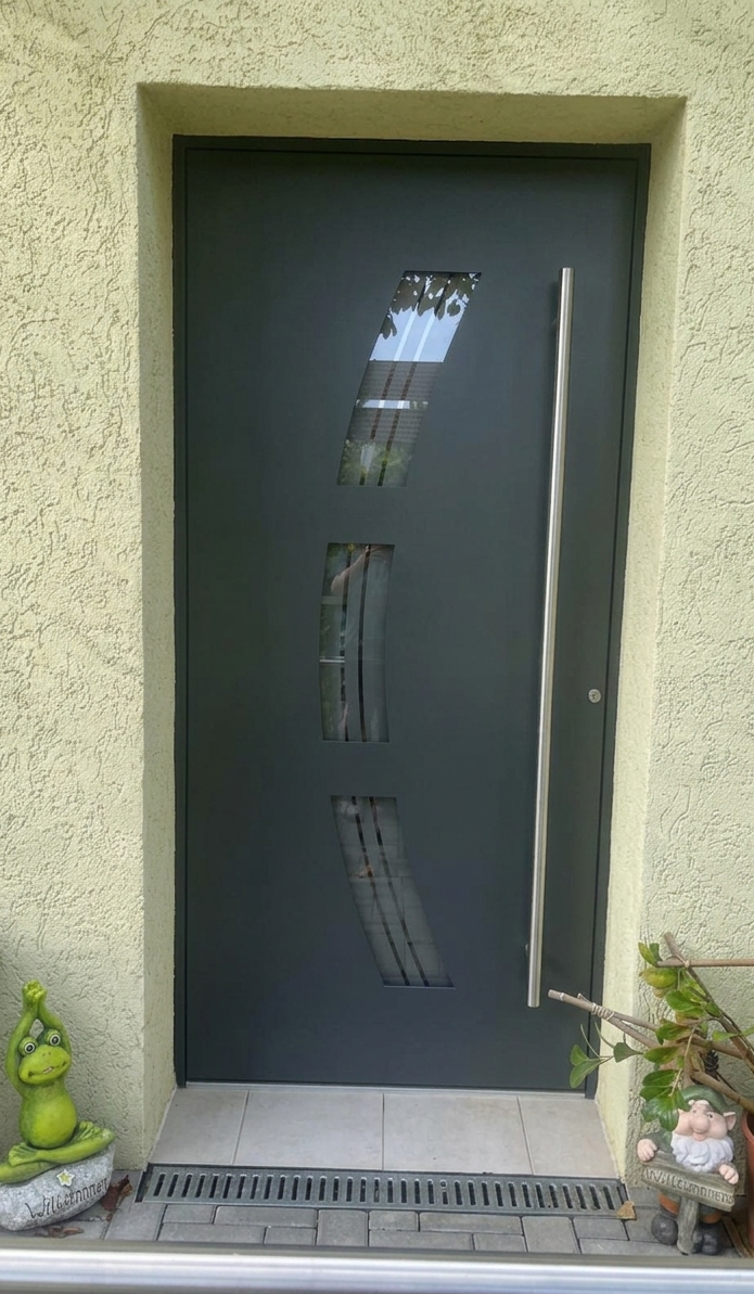 Haustür Quarzgrau Mattstruktur